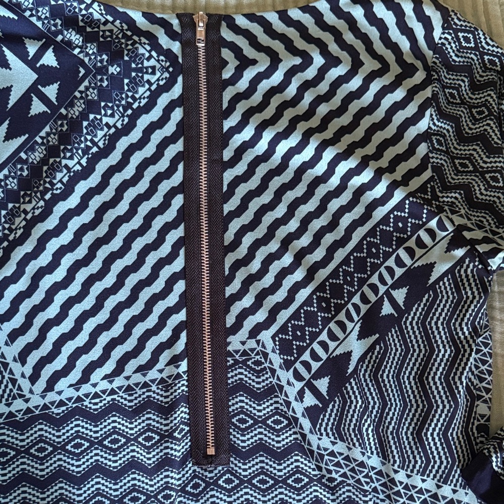 Donna Ricco Geometric Patterned Dress - Picture 9 of 9